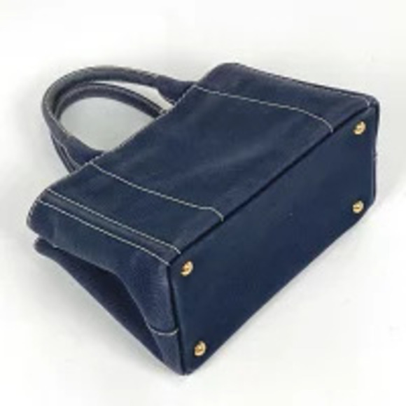 Prada Handbags - Prada Blue Bag Shoulder 2way Tote Navy Canapa Denim Blue